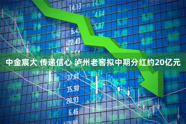 中金宸大 传递信心 泸州老窖拟中期分红约20亿元